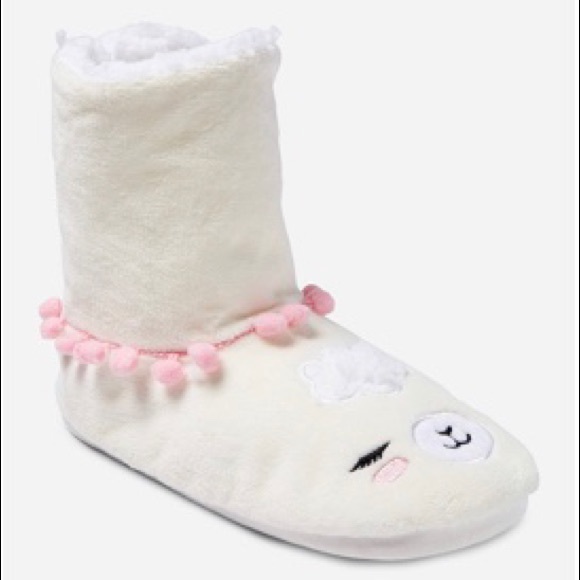 Justice Other - Llama slipper booties